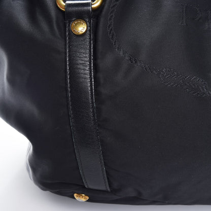 Prada Tessuto Nylon Jacquard Logo Tote Nero Black 10 of 19