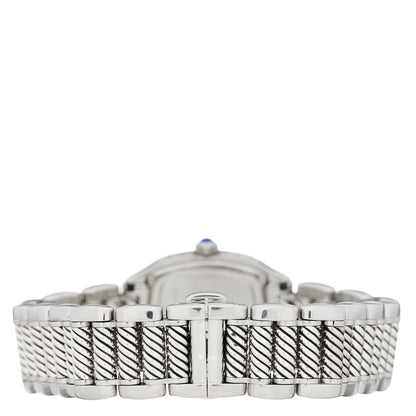 David Yurman Stainless Steel Diamond Bezel Mother of Pearl 25mm Thoroughbred Quartz Watch 3 of 5