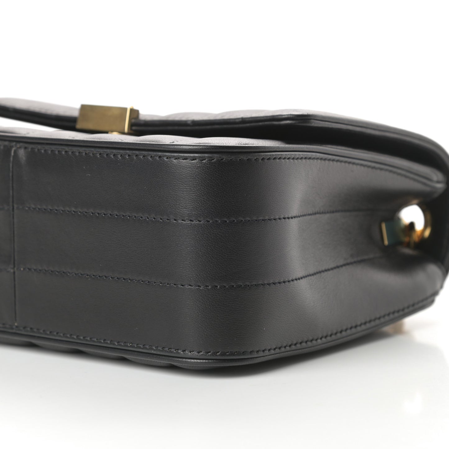 Lambskin Matelasse Monogram Medium Vicky Chain Bag Black