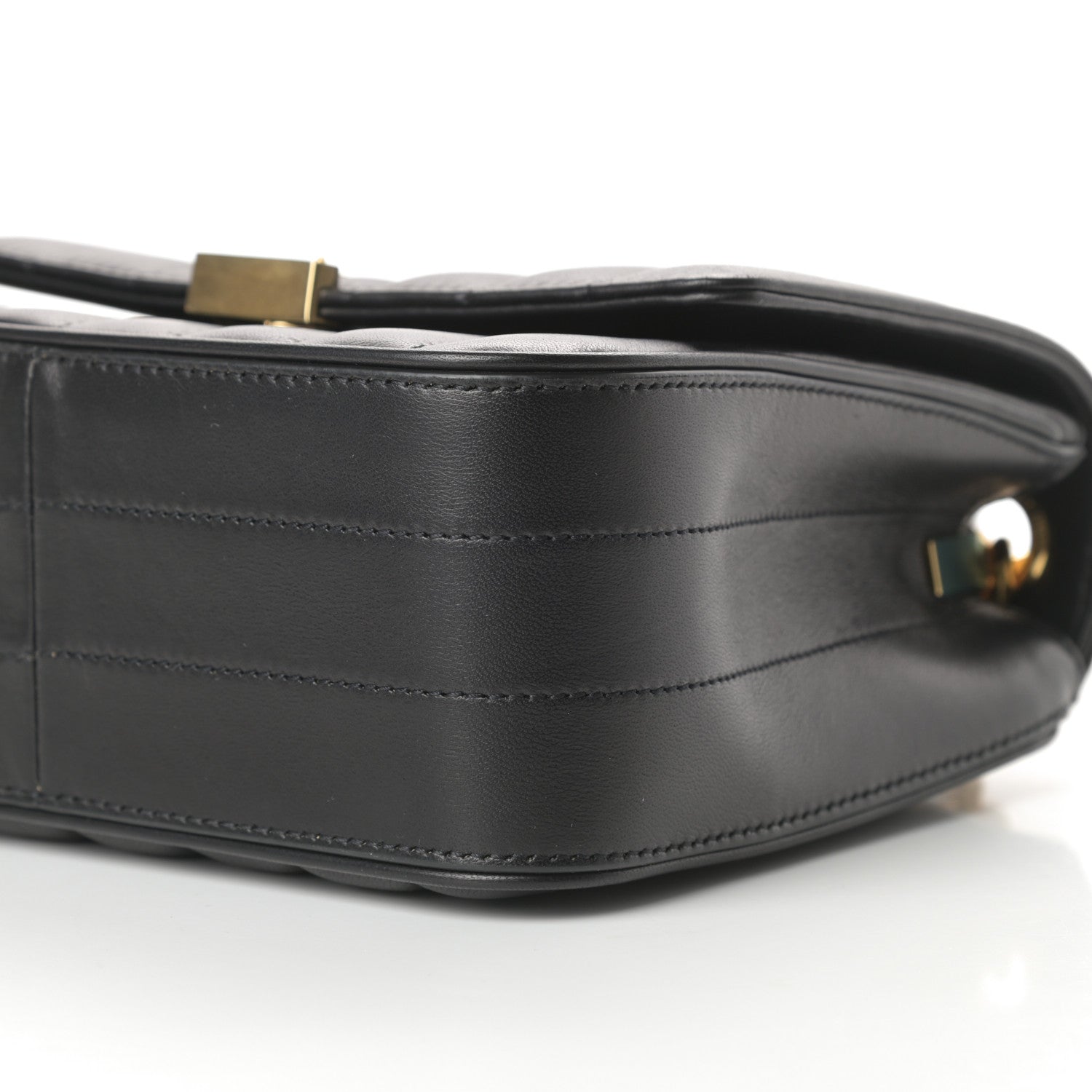 Saint Laurent Lambskin Matelasse Monogram Medium Vicky Chain Bag Black 10 of 10