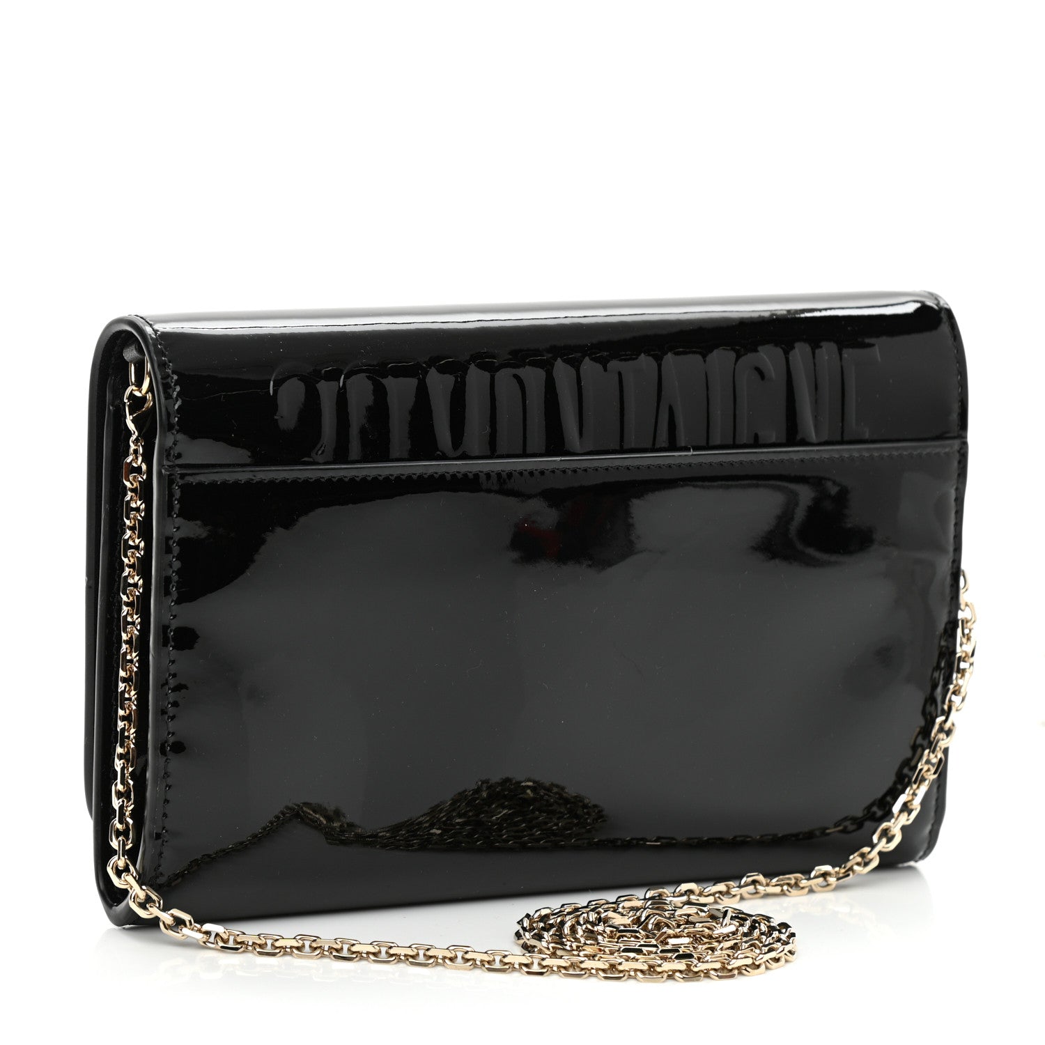 Christian Dior Patent 30 Montaigne Pouch Black 3 of 9