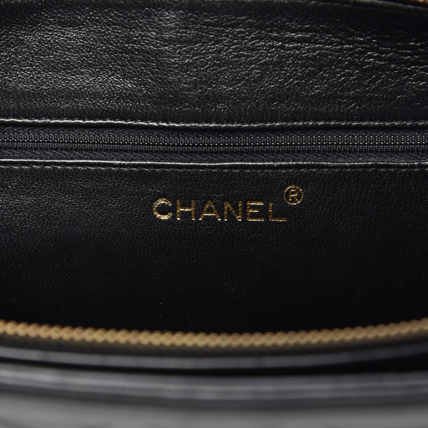 Chanel Lambskin Quilted Tassel Bag Black 7 of 13