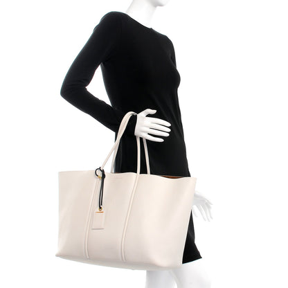 Tom Ford Calfskin Tubo Horizontal Tote Chalk 2 of 17