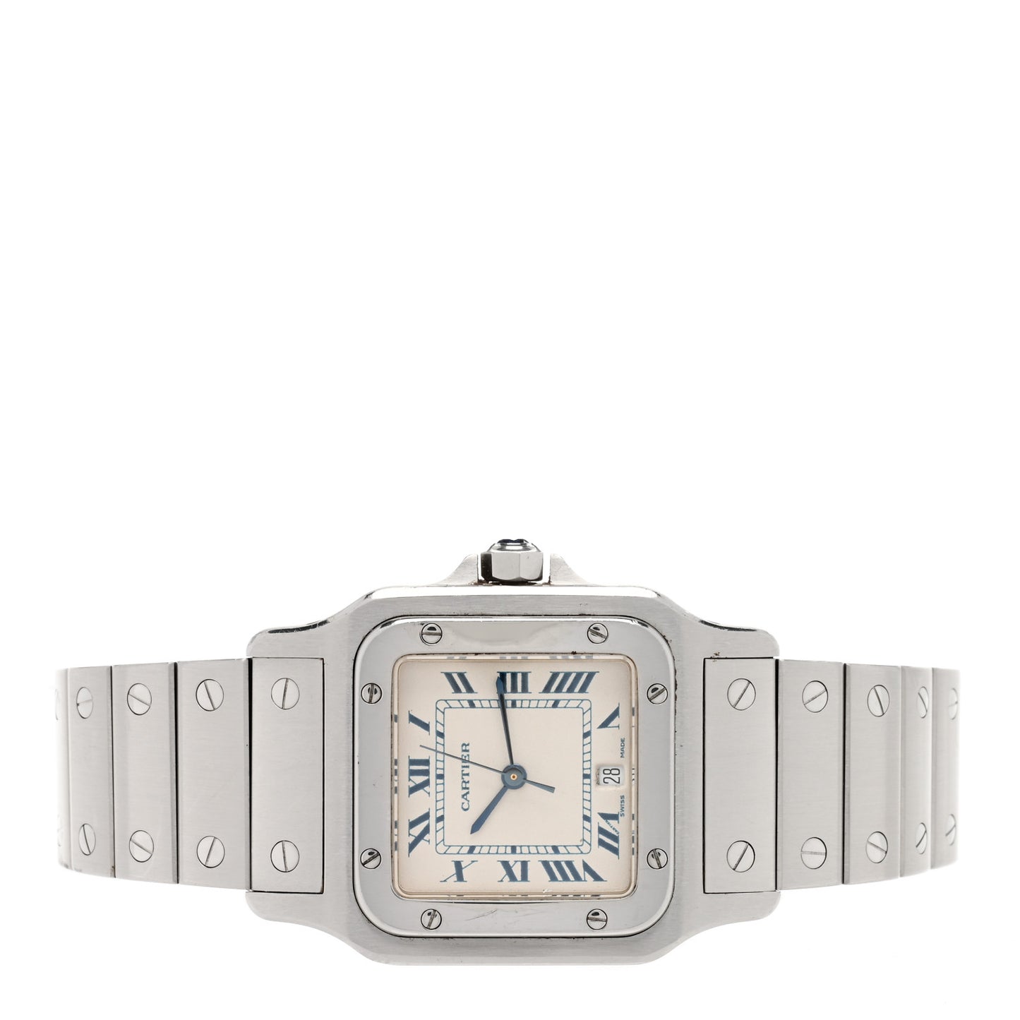 Stainless Steel 29mm Santos De Cartier Galbee Quartz Watch