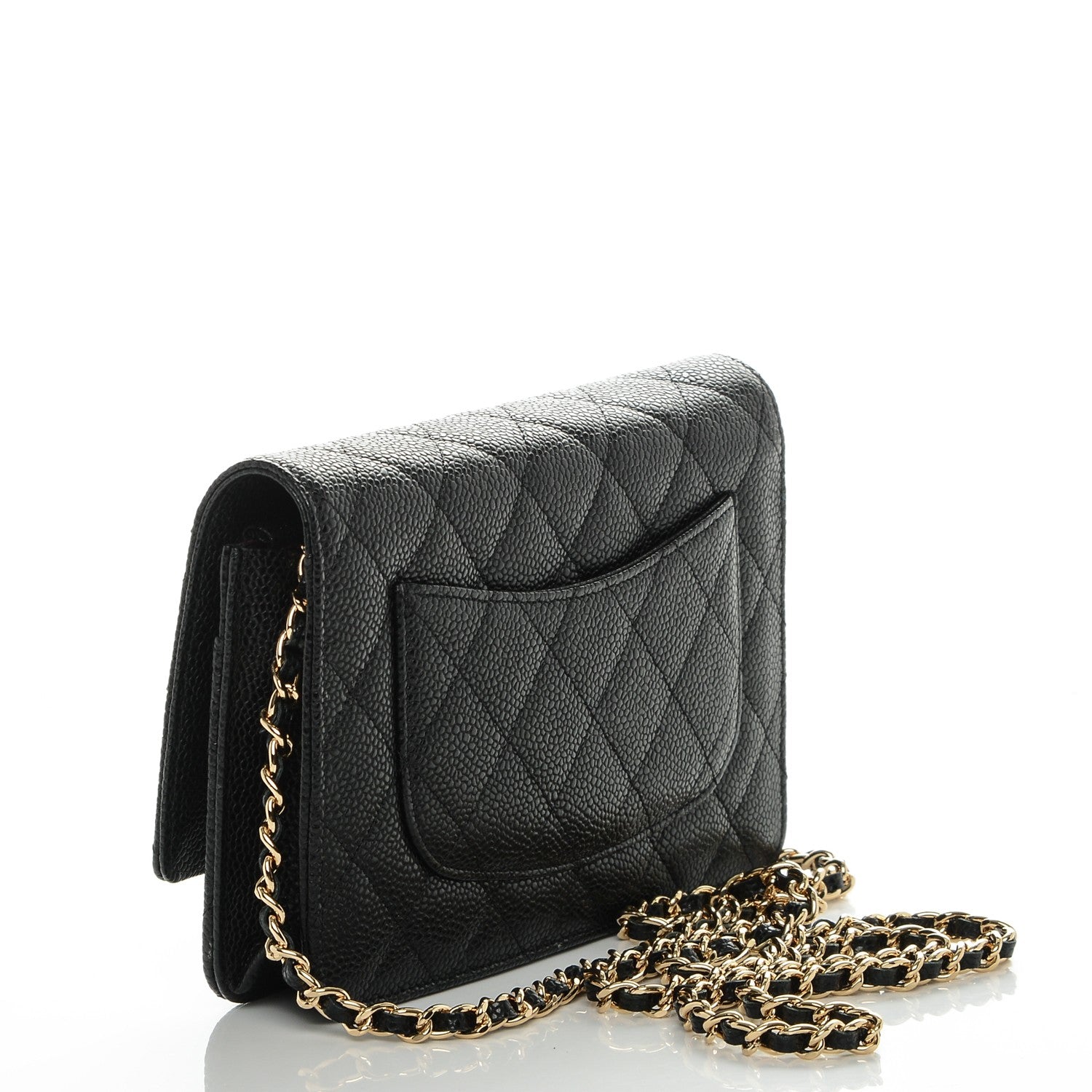 Chanel Caviar Quilted Wallet On Chain WOC Black 3 of 8