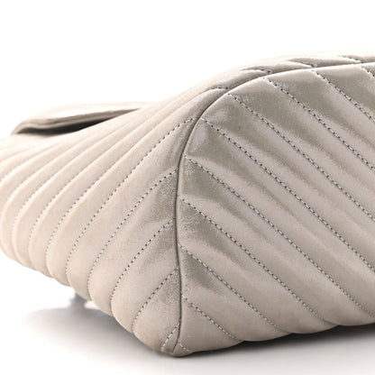 Chanel Iridescent Calfskin Chevron Quilted Small Urban Spirit Backpack Silver 8 of 9