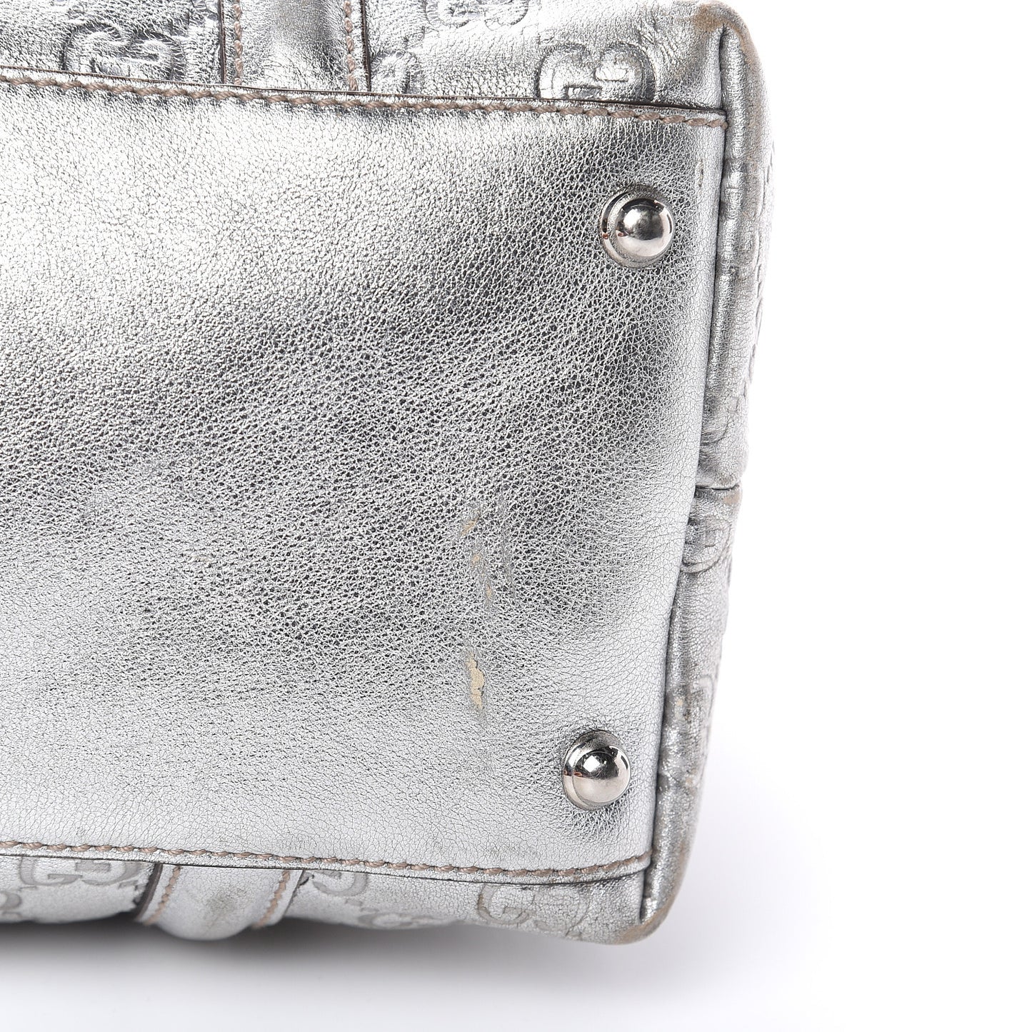 Guccissima Medium Britt Tote Silver