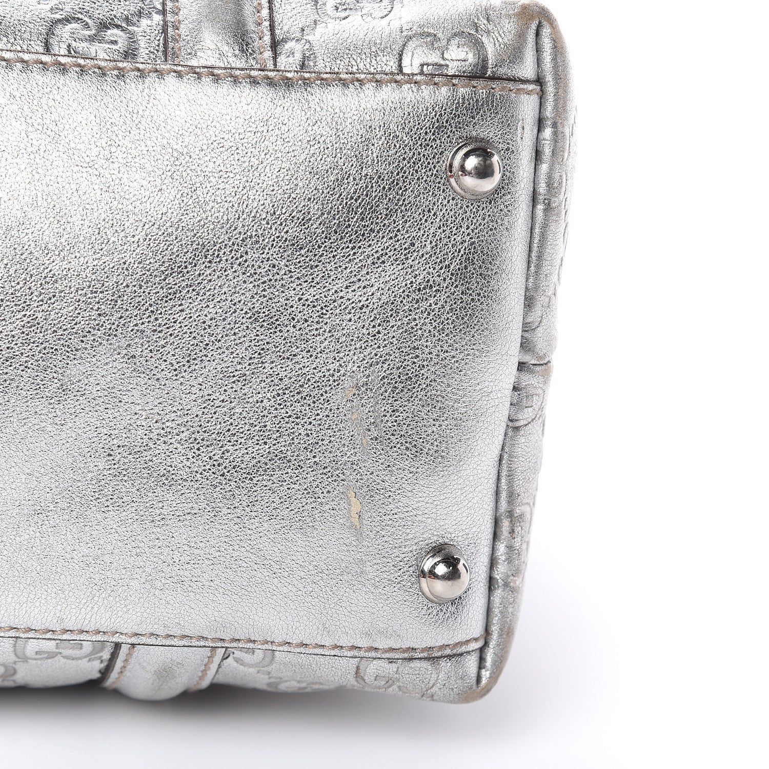 Gucci Guccissima Medium Britt Tote Silver 10 of 16