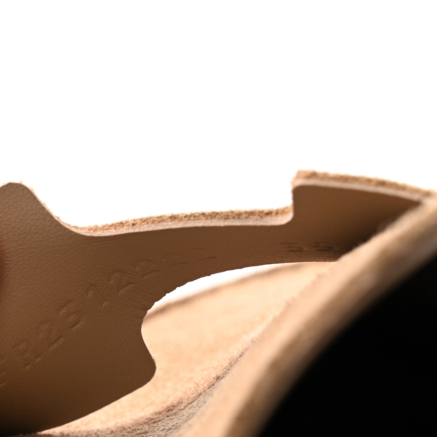 Suede Calfskin Womens Go Mules 35 Beige Sable