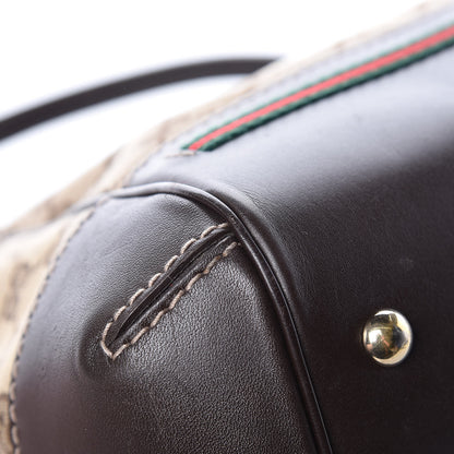 Gucci Monogram Web Mayfair Top Handle Satchel Dark Brown 19 of 19