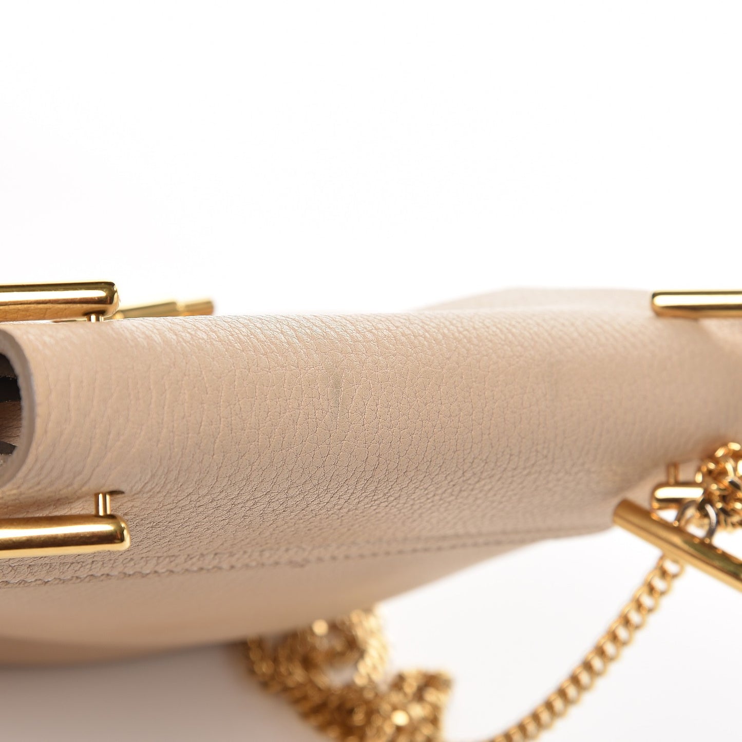 Grained Lambskin Mini Drew Shoulder Bag Abstract White