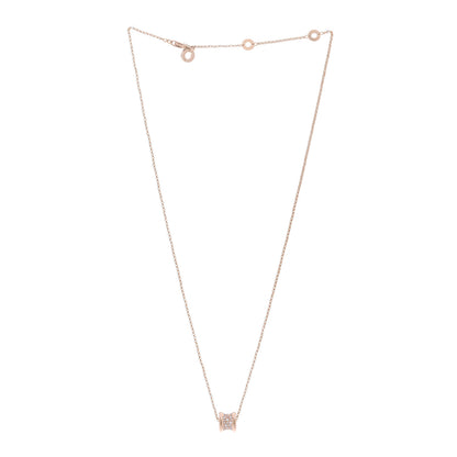 Bulgari 18K Rose Gold Diamond Small B.Zero1 Pave Pendant Necklace 3 of 6