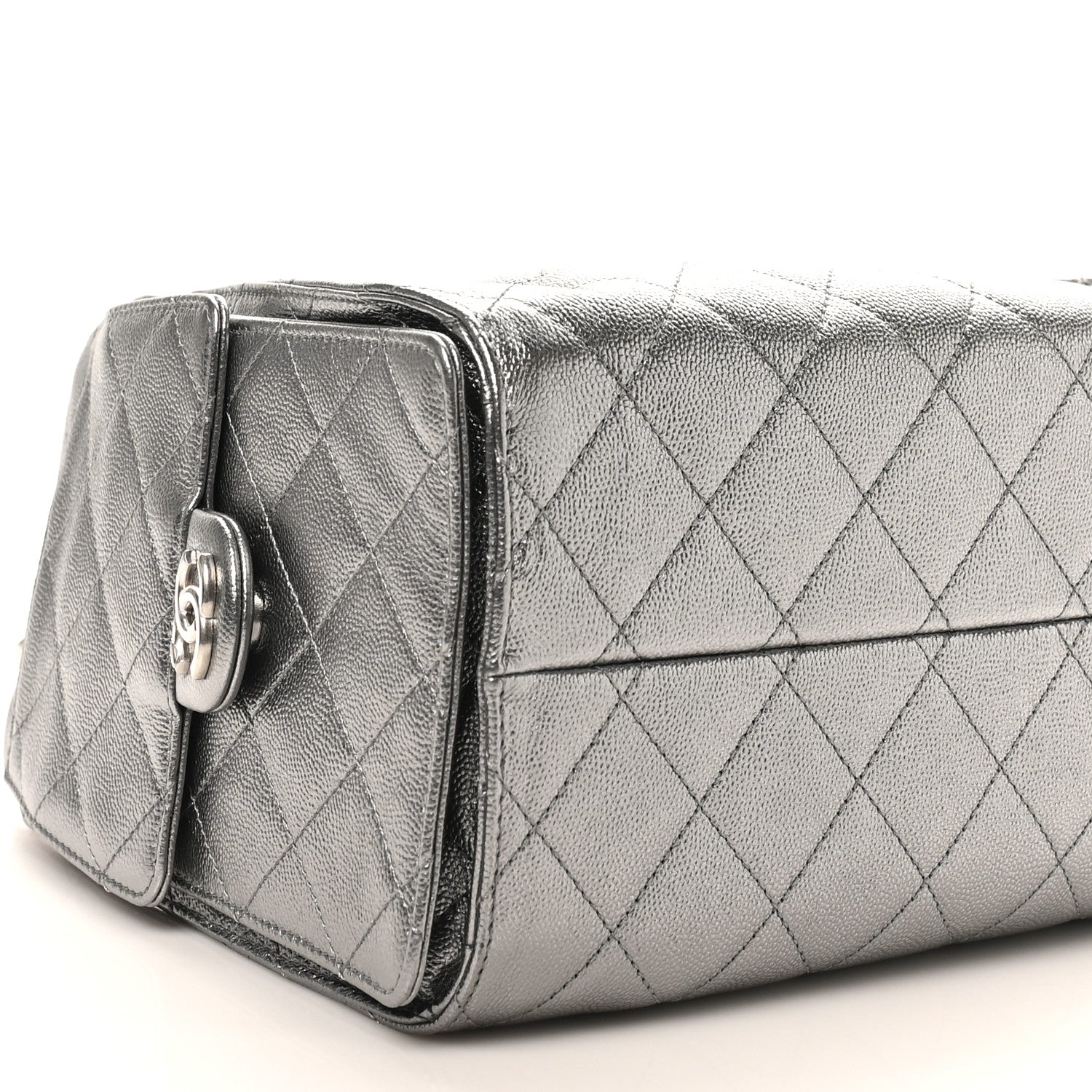 Chanel Metallic Caviar Quilted Small Chanel 25 Handbag Anthracite 9 of 11