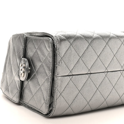 Chanel Metallic Caviar Quilted Small Chanel 25 Handbag Anthracite 9 of 11
