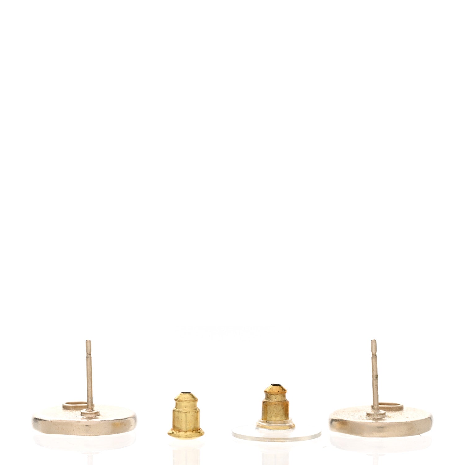 Chanel Metal Round CC Earrings Gold 3 of 5