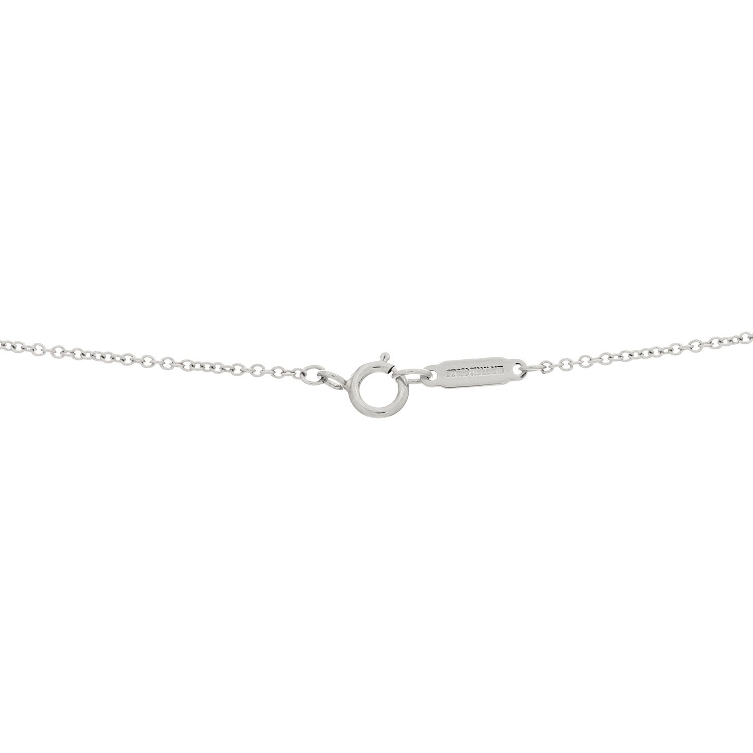Tiffany Platinum Diamond Small Heart Pendant Necklace 3 of 3