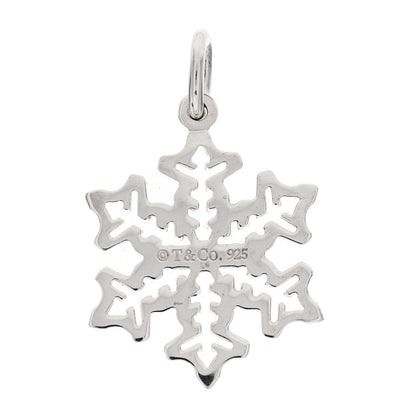 Tiffany Sterling Silver Small Snowflake Charm 3 of 4