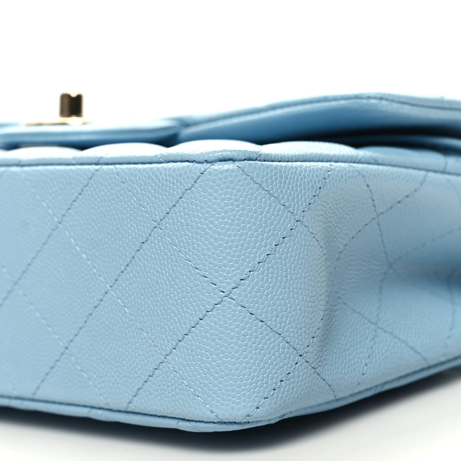 Chanel Caviar Quilted Small Double Flap Light Blue 10 of 11