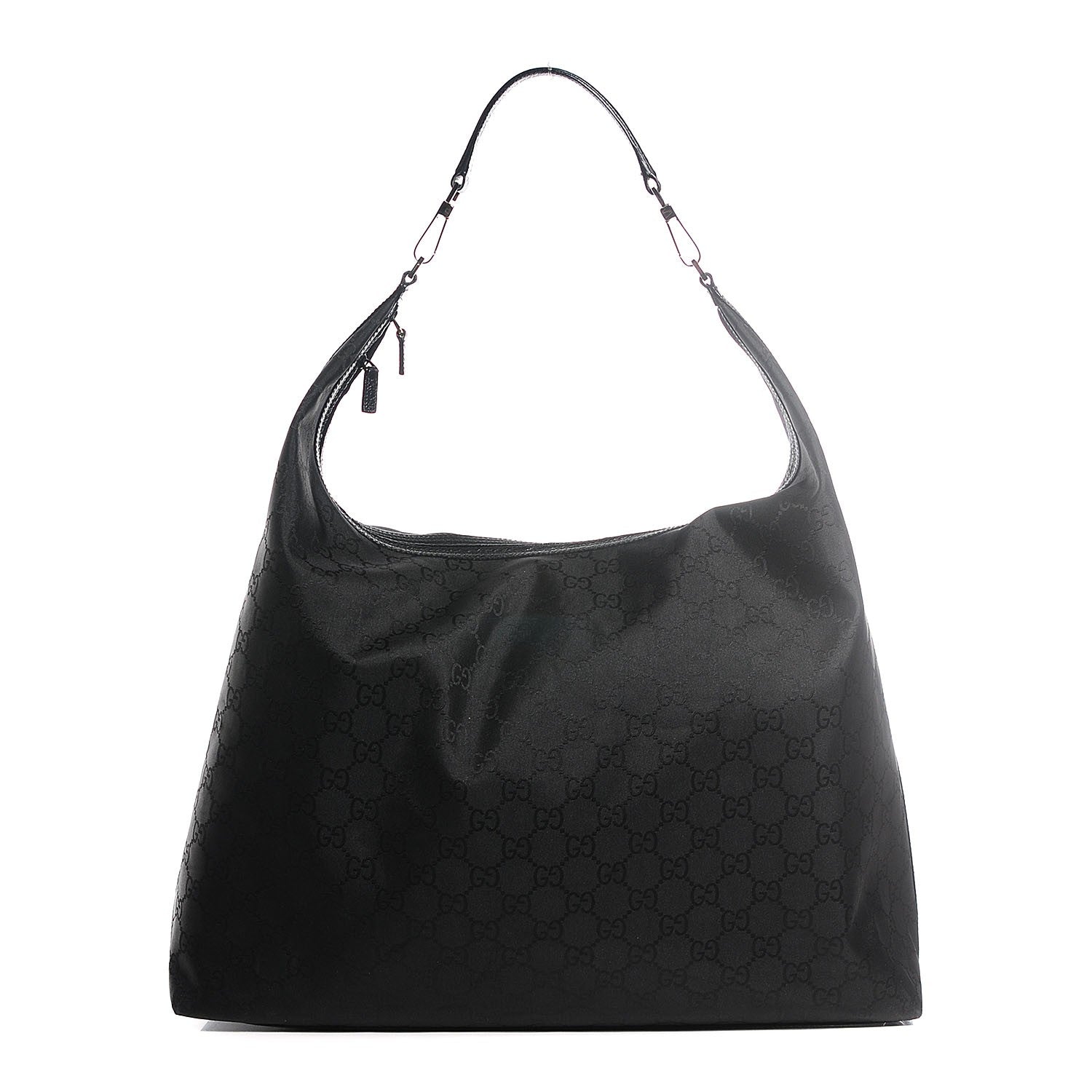 Gucci Nylon Monogram Large Hobo Black 1 of 7