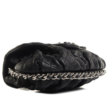 Chanel Crumpled Lambskin Mini Chain Around Messenger Black 4 of 7