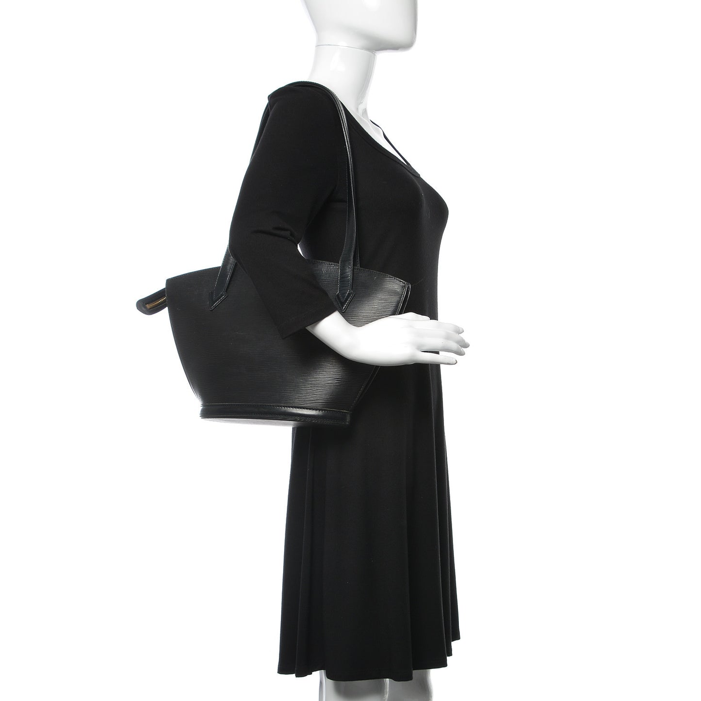 Epi Saint Jacques PM Long Straps Black