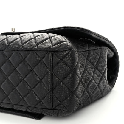Chanel Calfskin Quilted Small XXL Travel Flap Bag Black 10 of 11