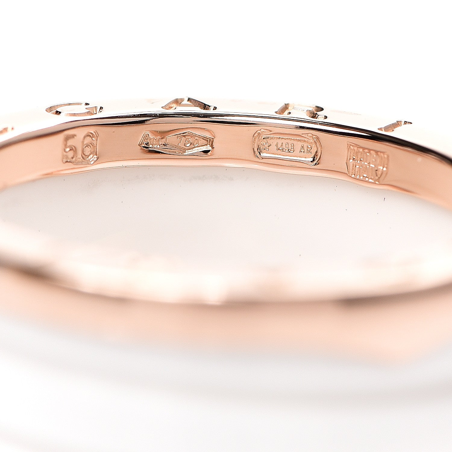 Bulgari 18K Rose Gold White Ceramic B.Zero1 Four-Band Ring 56 7.5 4 of 4