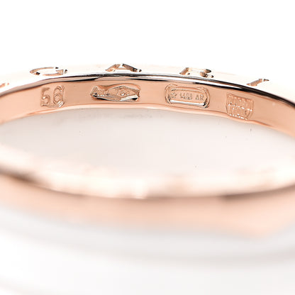 Bulgari 18K Rose Gold White Ceramic B.Zero1 Four-Band Ring 56 7.5 4 of 4