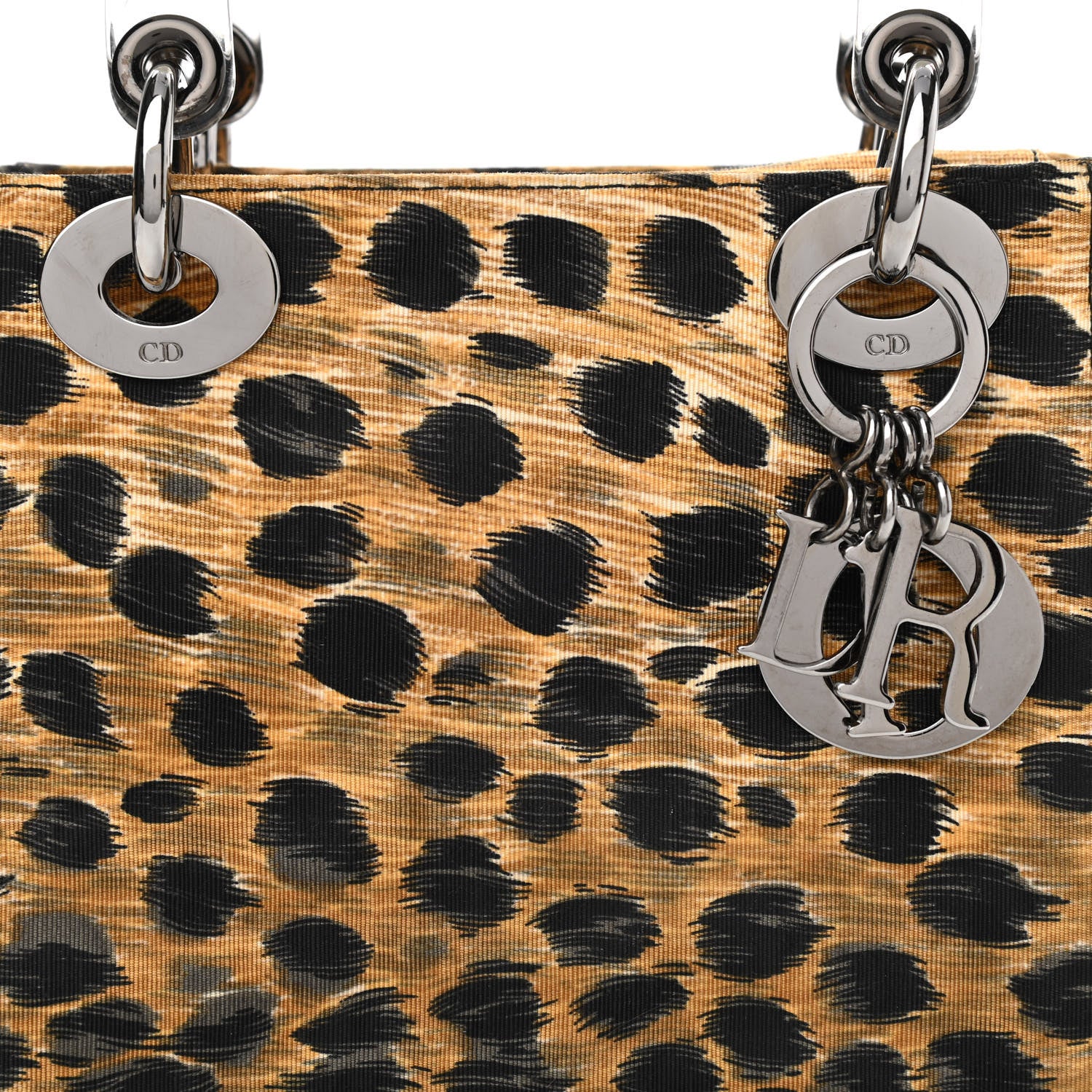 Christian Dior Canvas Leopard Printed Mini Lady Dior 8 of 10