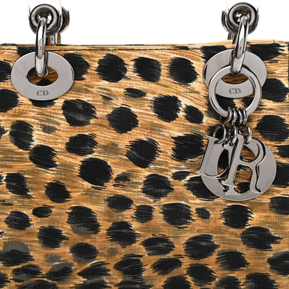 Christian Dior Canvas Leopard Printed Mini Lady Dior 8 of 10