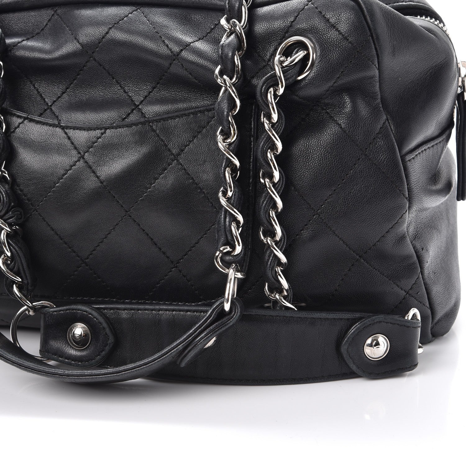 Chanel Lambskin Quilted Small Camera Case Black 10 of 14