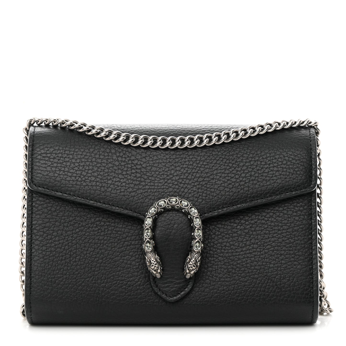 Calfskin Mini Dionysus Chain Wallet Black