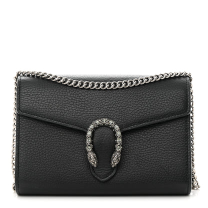 Gucci Calfskin Mini Dionysus Chain Wallet Black 1 of 10