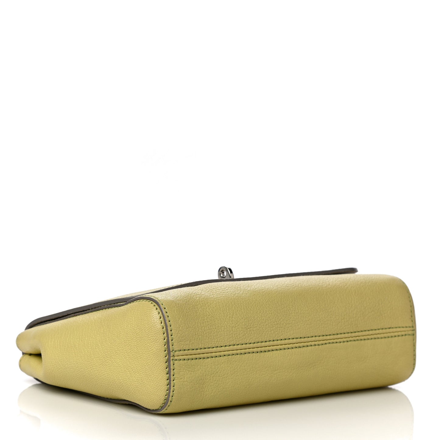 Glossy Goatskin Small Lily Flap Pistachio
