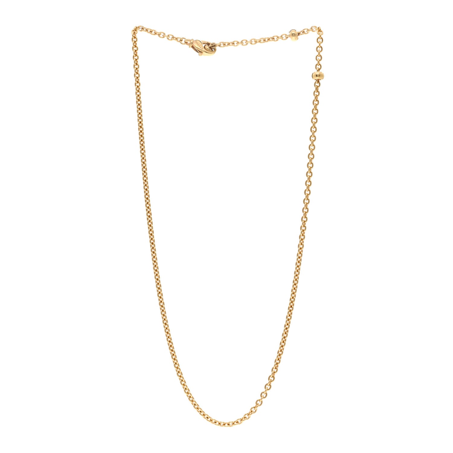 Bulgari 18K Yellow Gold 3mm Adjustable Chain Necklace 3 of 4