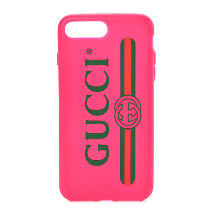 Gucci Rubber Print iPhone 7/8 Plus Case Pink 1 of 6