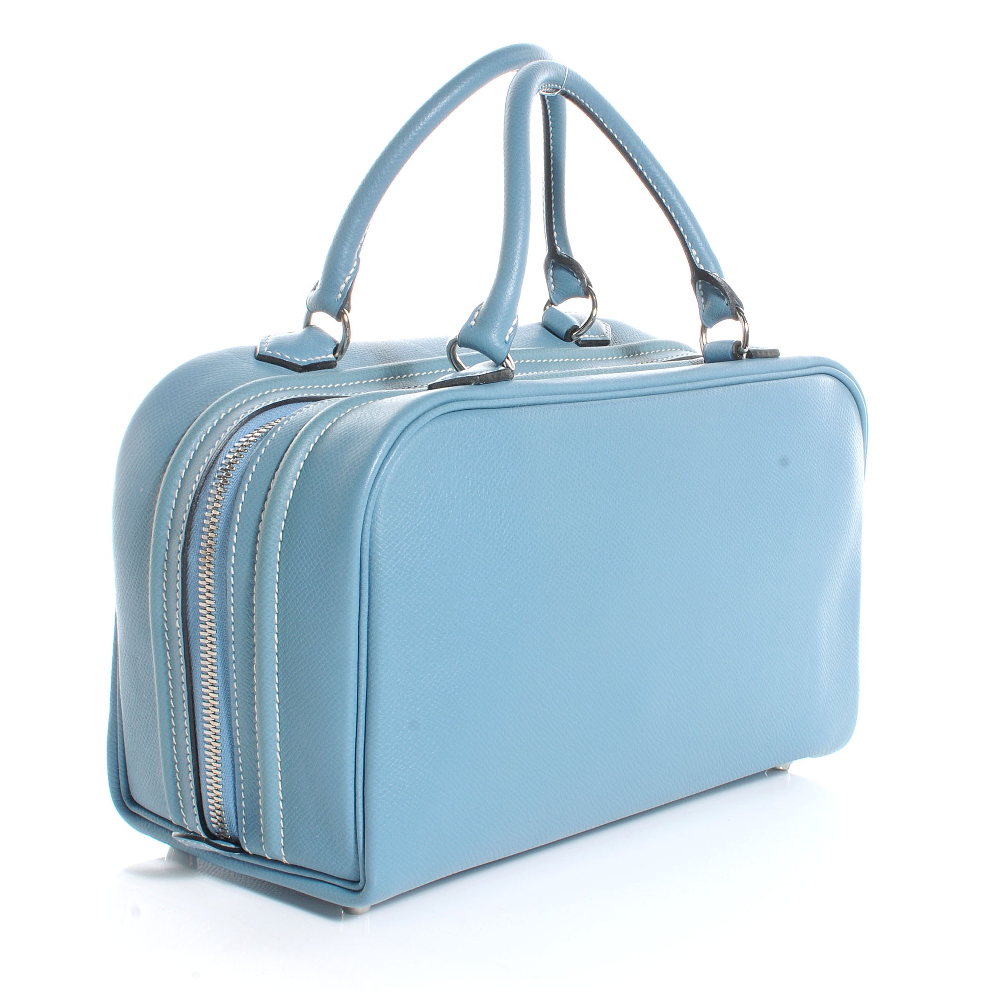 Hermes Veau Epsom Sac En Vie 26 Blue Jean 3 of 7