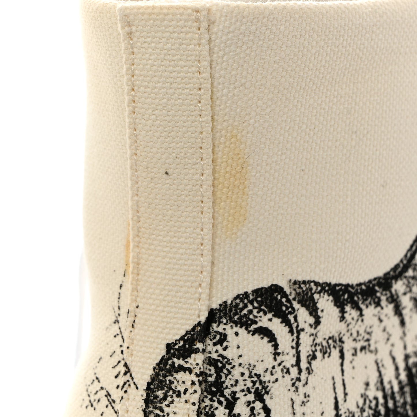 Canvas Embroidered Walk'In Dior Tiger Print High Top Sneakers 37.5 White