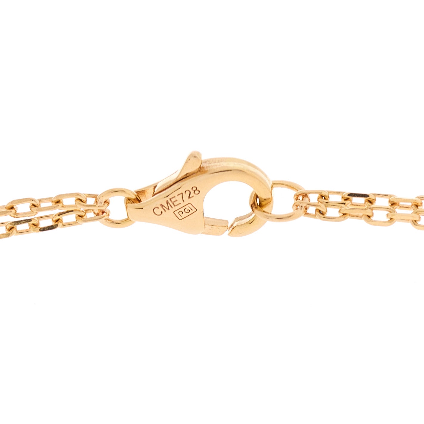 18K Pink Gold 2 Diamond LOVE Necklace