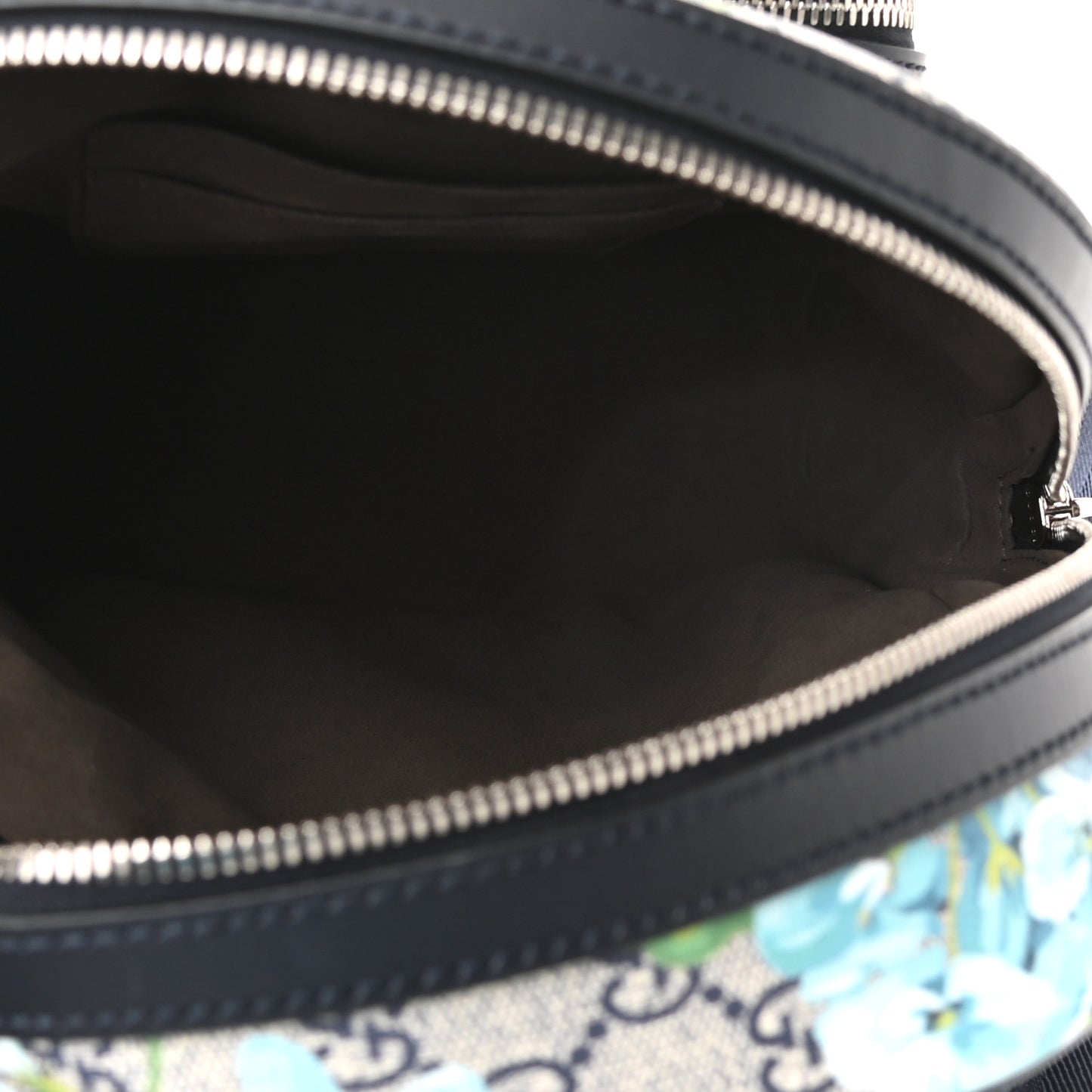 GG Supreme Monogram Blooms Small Day Backpack Blue