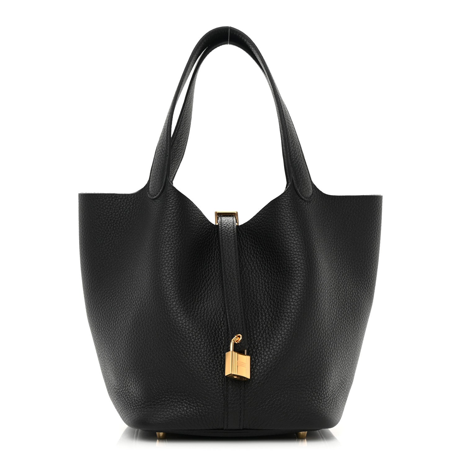 Hermes Taurillon Clemence Picotin Lock 22 MM Black 1 of 14
