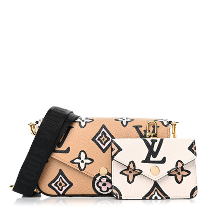 Louis Vuitton Monogram Wild At Heart Felicie Strap & Go Arizona Creme 1 of 4
