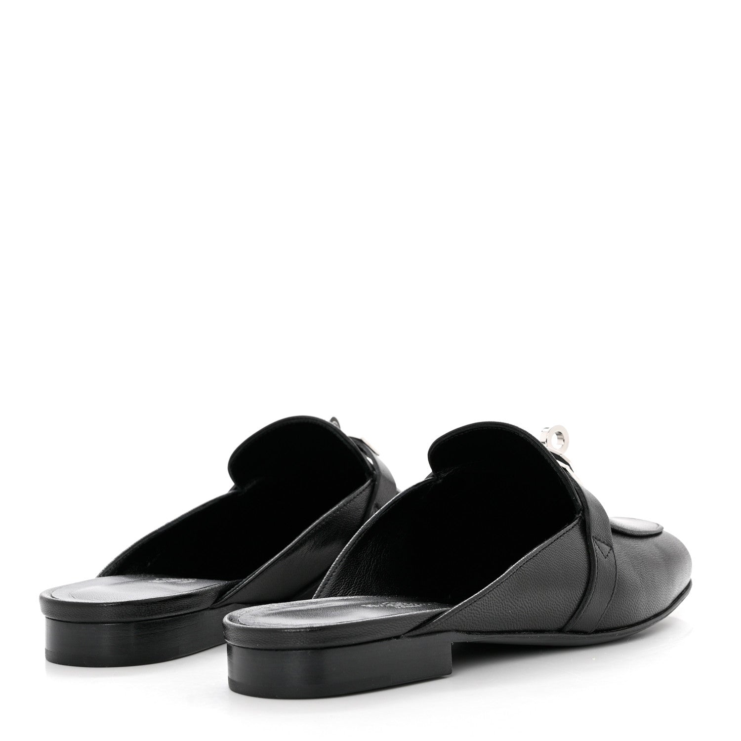 Hermes Goatskin Oz Mules 36.5 Black 4 of 9