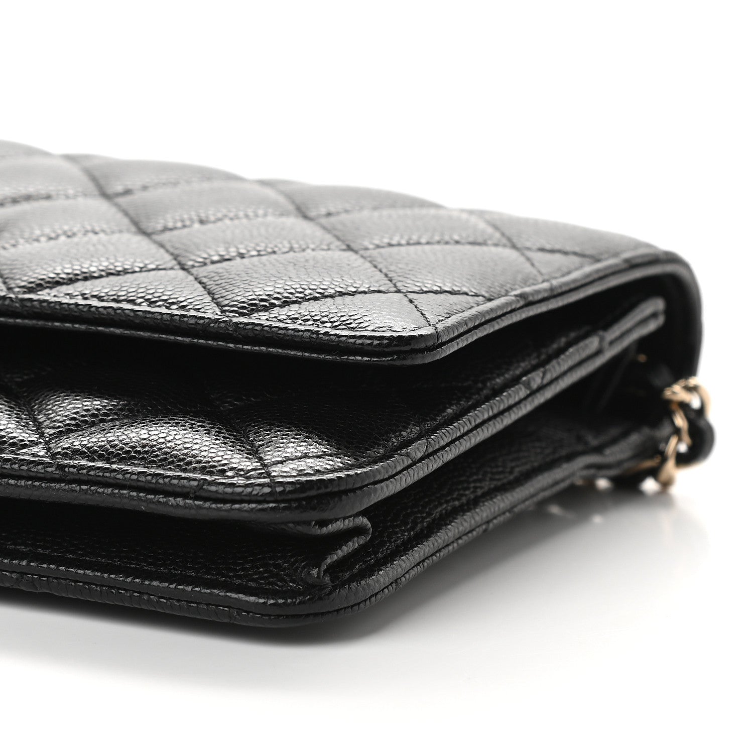 Chanel Caviar Quilted Coco Candy Wallet On Chain WOC Black 10 of 10