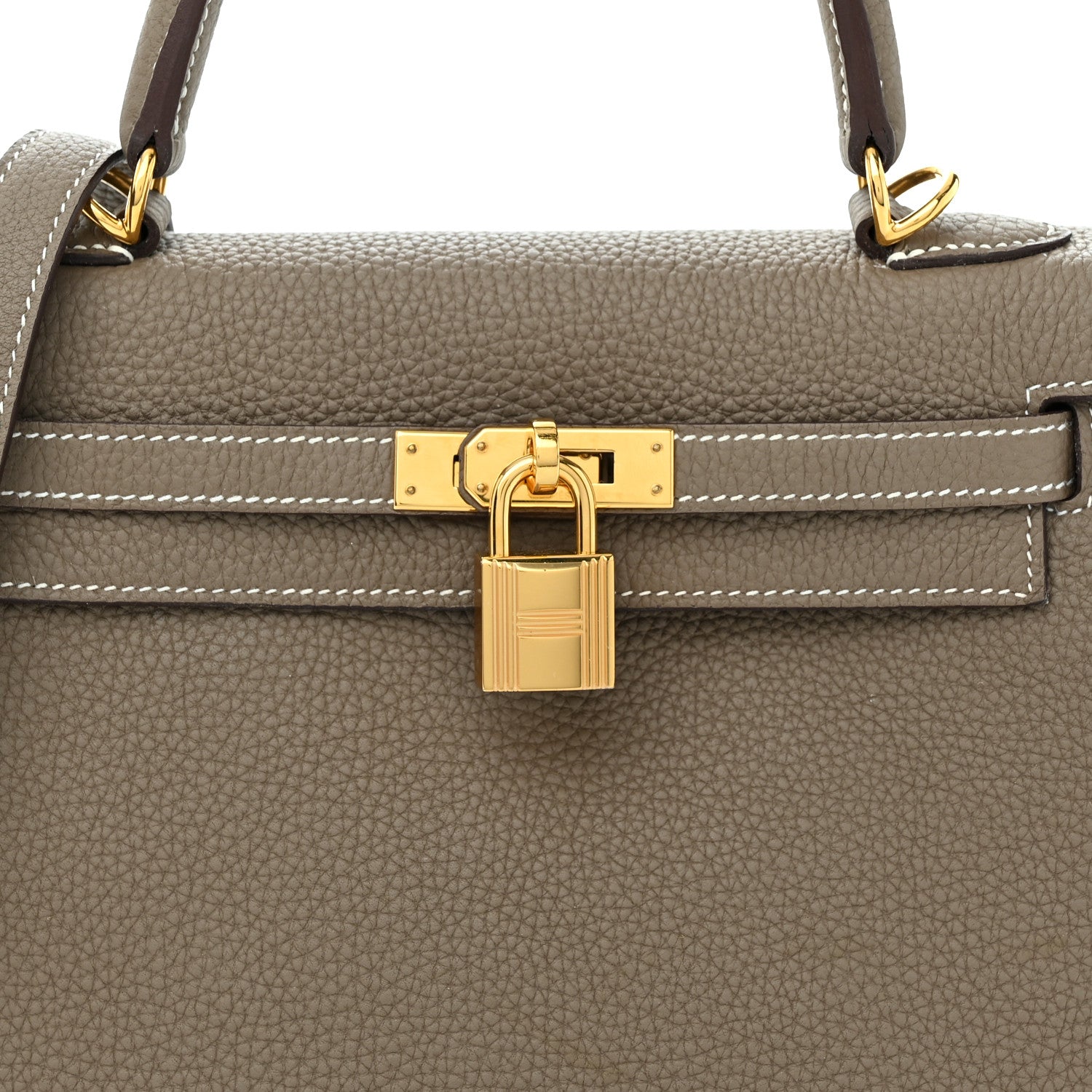 Hermes Togo Kelly Retourne 25 Etoupe 8 of 14
