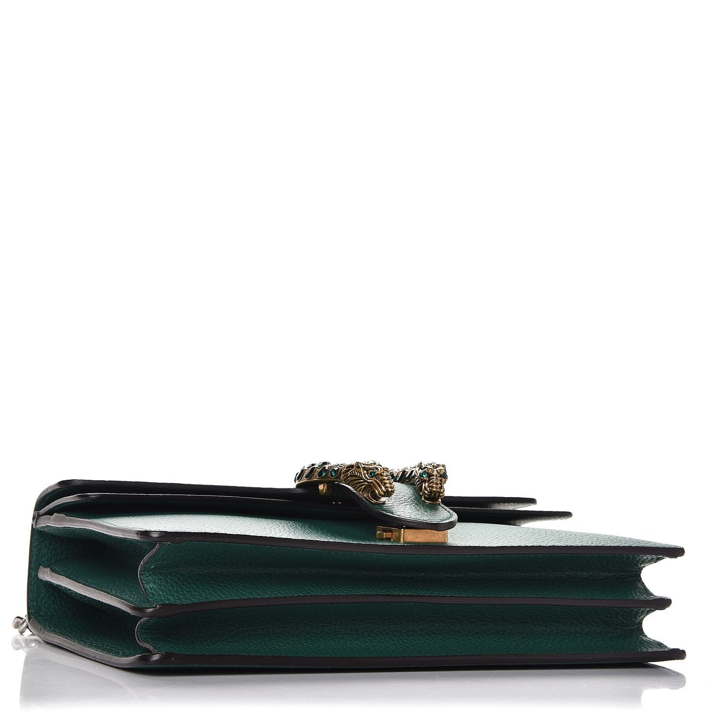 Pebbled Calfskin Small Dionysus Shoulder Bag Emerald
