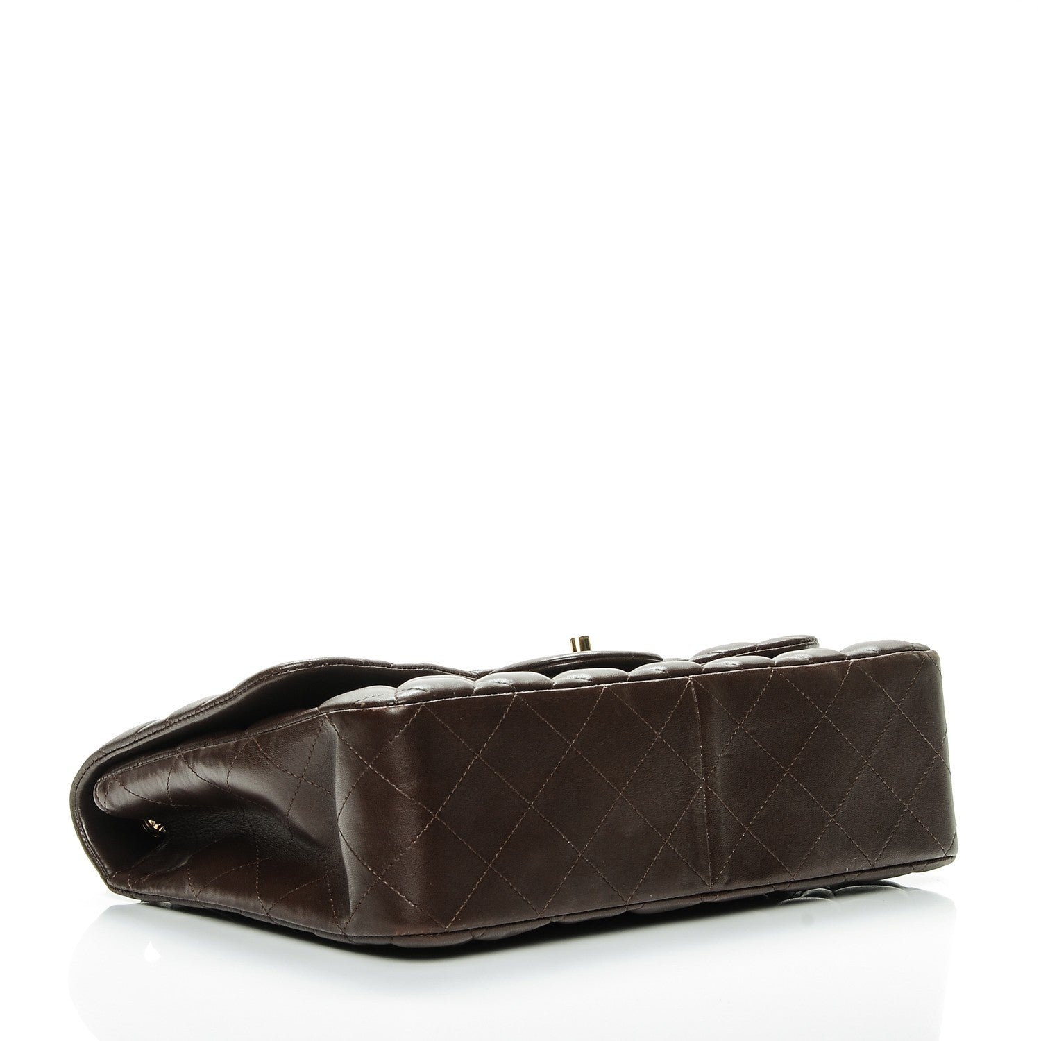 Chanel Lambskin Quilted Jumbo Single Flap Dark Brown 4 of 8