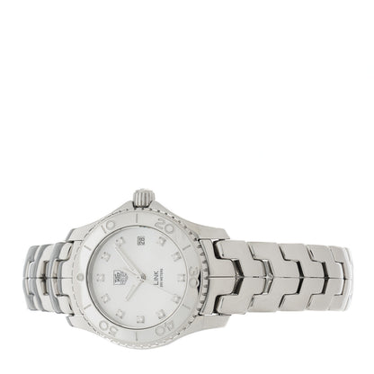 Tag Heuer Stainless Steel Diamond Mother of Pearl 27mm Link Quartz Watch WJ1319 2 of 5