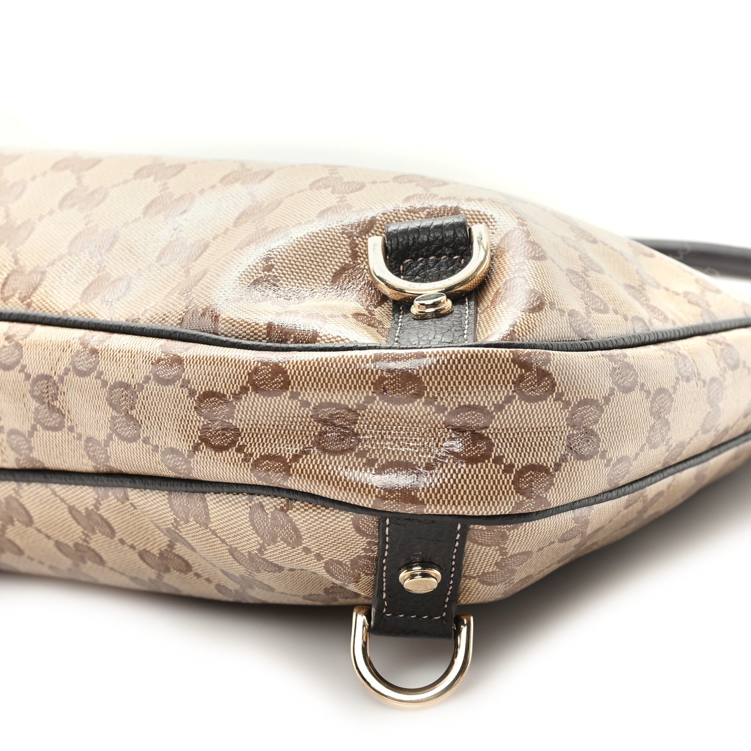 Gucci Crystal Monogram Large Abbey D Ring Hobo Dark Brown 10 of 12