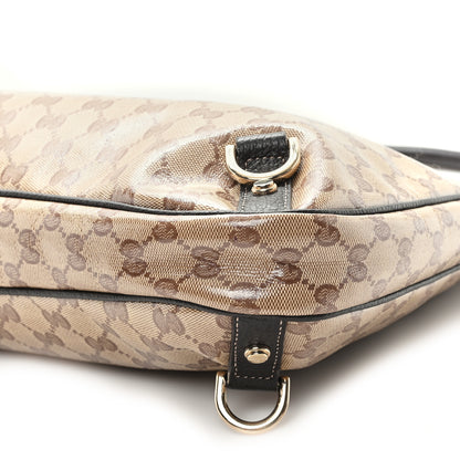 Gucci Crystal Monogram Large Abbey D Ring Hobo Dark Brown 10 of 12